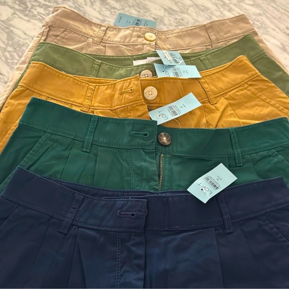 Loft Pant. 6P. Navy. Wide Leg. Brand New